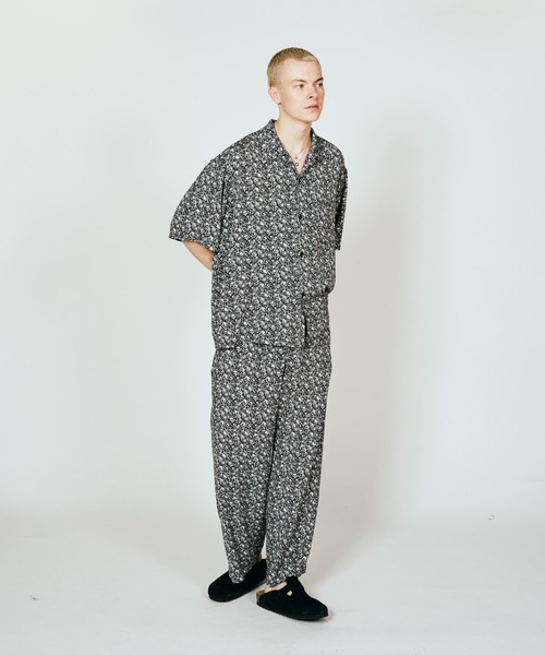 TOWNCRAFT（タウンクラフト） シャツ 半袖 PRINTED LOOP COLLAR SS