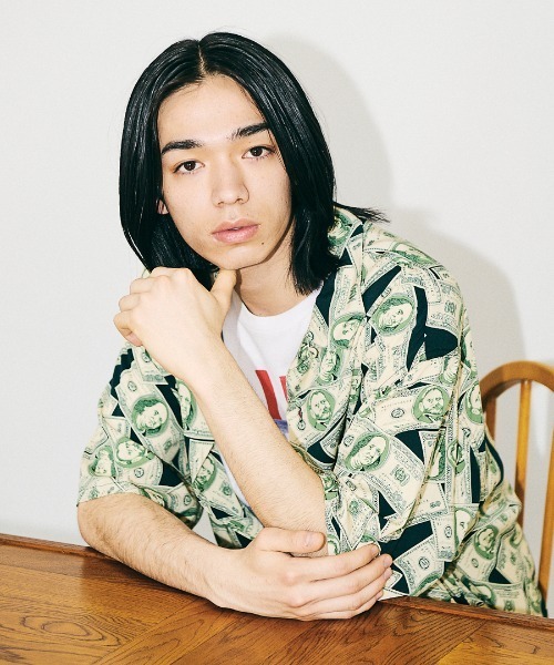 TOWNCRAFT（タウンクラフト） シャツ 半袖 PRINTED LOOP COLLAR SS