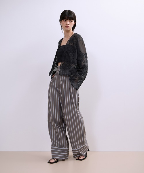 ADAM ET ROPE'（アダムエロペ） カーディガン 「WEB限定」メッシュエン