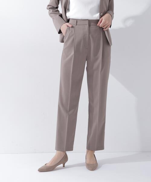 パンツ サマードライタッチ SETUP ワンタックパンツ レディースの画像