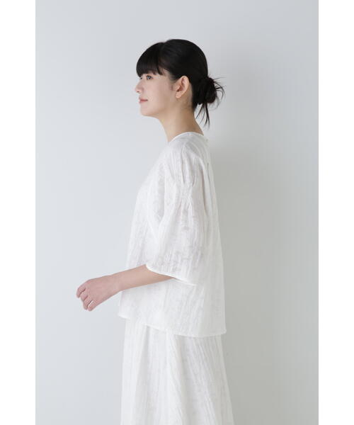 「human woman」 半袖ブラウス MEDIUM ホワイト レディース_画像5