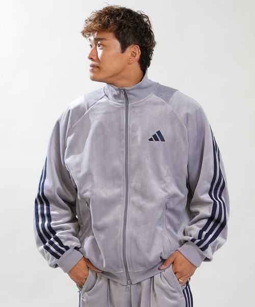  ベロア トラックジャケット グレー ベルベット adidas（アディダス） ジャージ ジャージ トラックジャケット ベロア