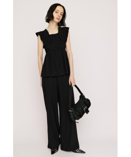 SLY（スライ） ブラウス シャツ SEERSUCKER ARM FRILL TOPS シアー