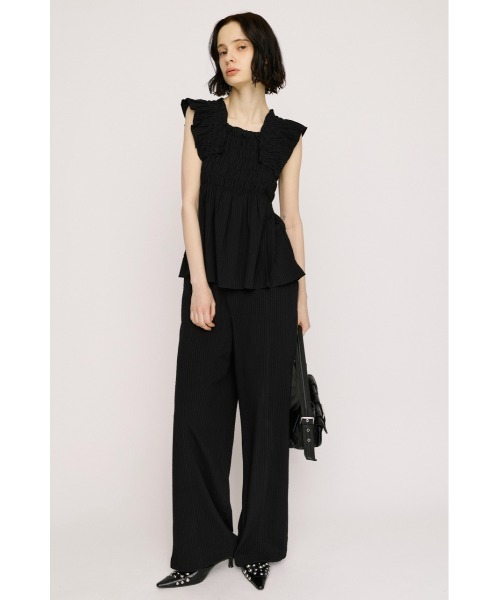 SLY（スライ） ブラウス シャツ SEERSUCKER ARM FRILL TOPS シアー