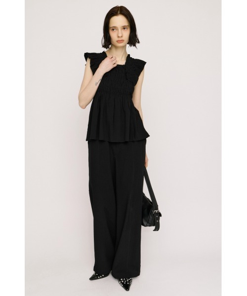 SLY（スライ） ブラウス シャツ SEERSUCKER ARM FRILL TOPS シアー