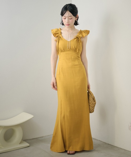ワンピース 00s la parfait ribbon frill dress ワンピース frill ribbon flare long dress /フリルリボンフレアロング