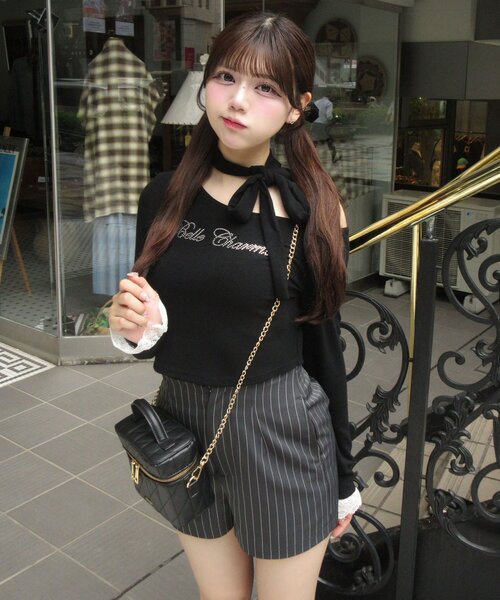 「OLIVE des OLIVE」 「Belle Charme」ショートパンツ FREE チャコールグレー レディース_画像4