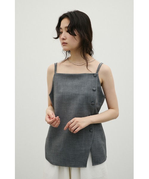 STYLEMIXER マニッシュボタンベスト グレー Mサイズ STYLEMIXER（スタイルミキサー） ベスト ジレ 夏 マニッシュボタン