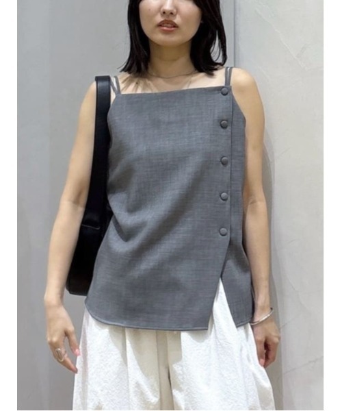 STYLEMIXER マニッシュボタンベスト グレー Mサイズ STYLEMIXER（スタイルミキサー） ベスト ジレ 夏 マニッシュボタン