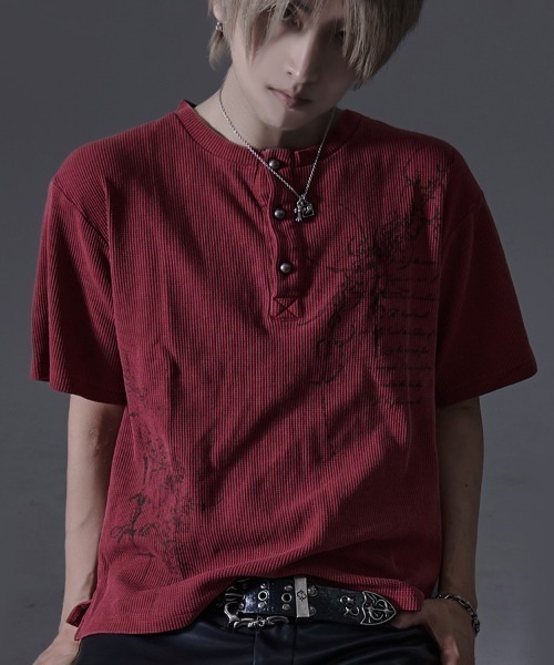 ヘンリーネック tシャツ 「RUDOL/ルドル」ピグメント加工ヘンリーネックTEE メンズ レディース | RUDOL | 14