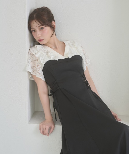 半袖ドレス Ambre Neige（アンブルネージュ） パーティードレス ワンピース 夏