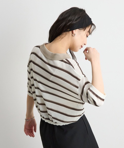 STELLA FISH tシャツ 半袖 レトロに着映える。配色ボーダー半袖
