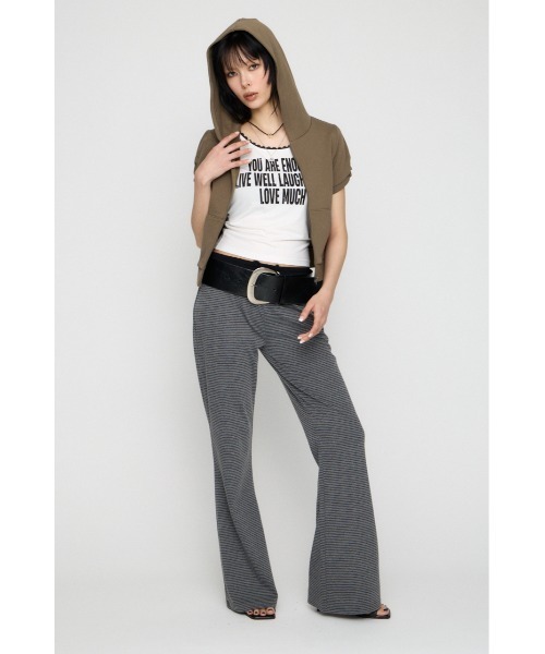 LAGUA GEM（ラグアジェム） パーカー PUFF SLEEVE ZIP トップス