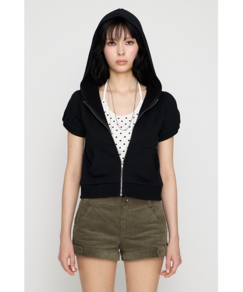 ラグアジェム パーカー LAGUA GEM（ラグアジェム） パーカー PUFF SLEEVE ZIP トップス