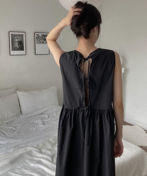 ⭐　ノースリーブワンピース(2) 2ly2 ワンピース ノースリーブギャザーロングワンピース : ZOZOTOWN
