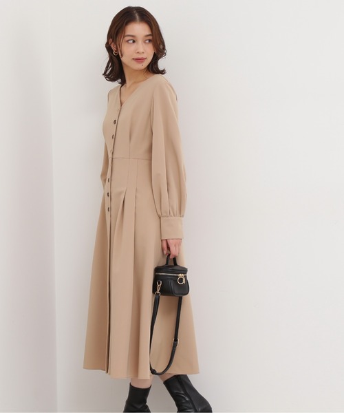 「NATURAL BEAUTY BASIC」 長袖ワンピース MEDIUM ネイビー レディース_画像5