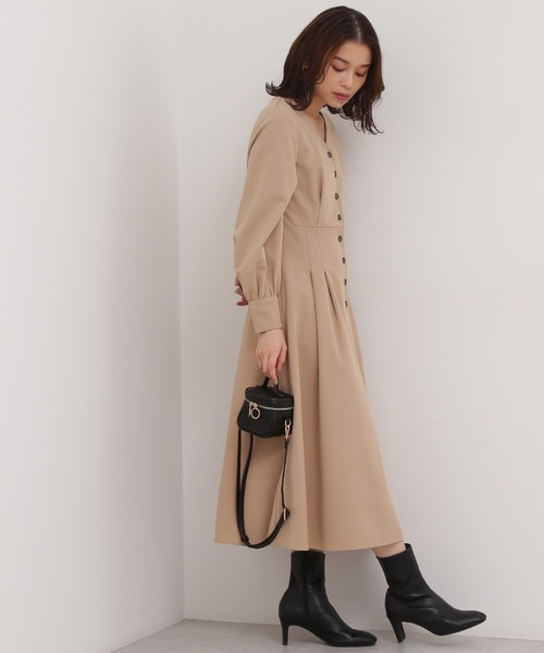 「NATURAL BEAUTY BASIC」 長袖ワンピース MEDIUM ネイビー レディース_画像8