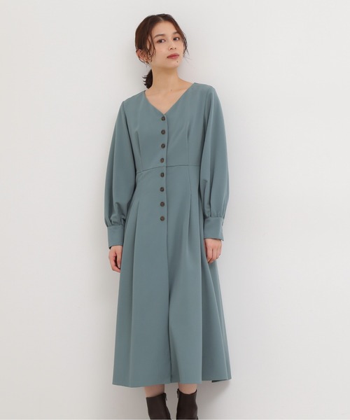 「NATURAL BEAUTY BASIC」 長袖ワンピース MEDIUM ネイビー レディース_画像10