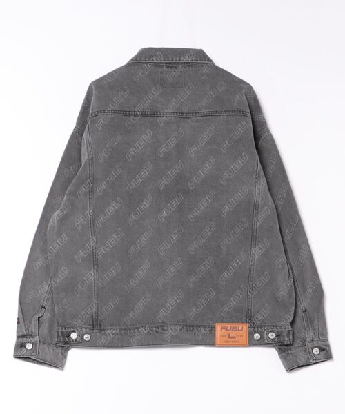 「FUBU」 デニムジャケット XX-LARGE チャコール メンズ_画像2