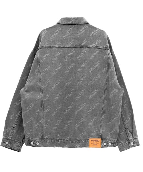 「FUBU」 デニムジャケット XX-LARGE チャコール メンズ_画像9