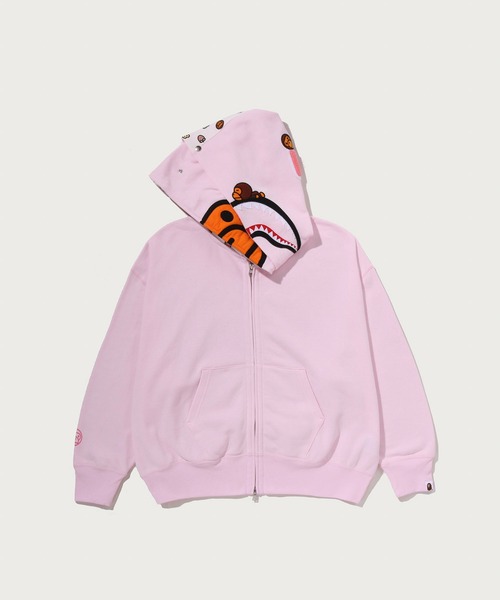 A BATHING APE シャークパーカーピンク　2XL A BATHING APE（アベイシングエイプ） パーカー MILO SHARK OVERSIZED