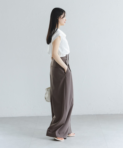 「NOBLE」 パンツ 40 ホワイト レディース_画像4