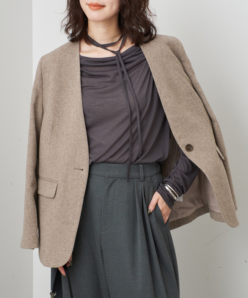 SLOBE IENA（スローブイエナ） ジャケット ノーカラージャケット セミ