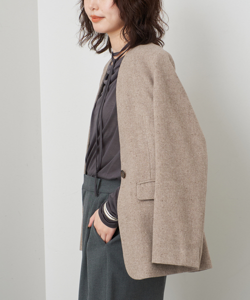 SLOBE IENA（スローブイエナ） ジャケット ノーカラージャケット セミ