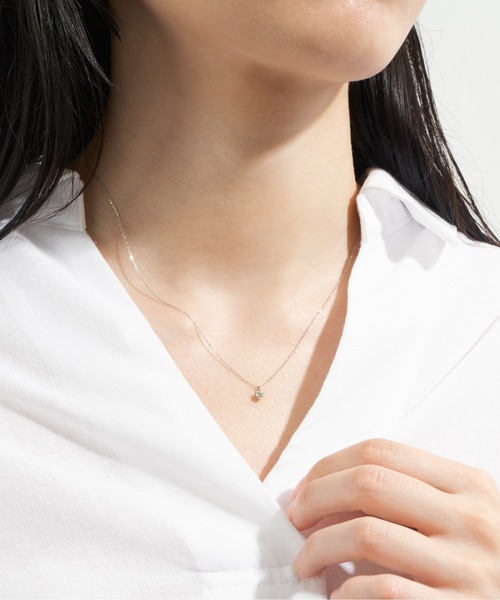 Jewel closet by L&Co. ネックレス PT900 0.1ct Diamond Necklace