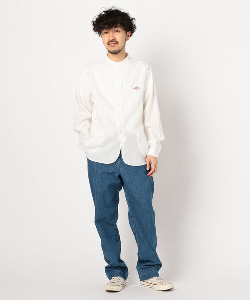 ダントン　リネンシャツ DANTON/ダントン コットンリネンブロードシャツ COTTON LINEN