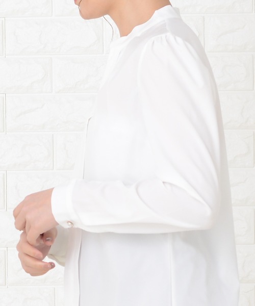 ブラウス シャツ LACE HOODIE レディース Lace Ladies ブラウス シャツ 長袖立ち襟Vネック レディース