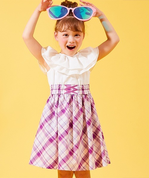 超激安 ワンピース フリルカラードッキングマドラスチェックワンピース2 695円 Whitesforracialequity Org