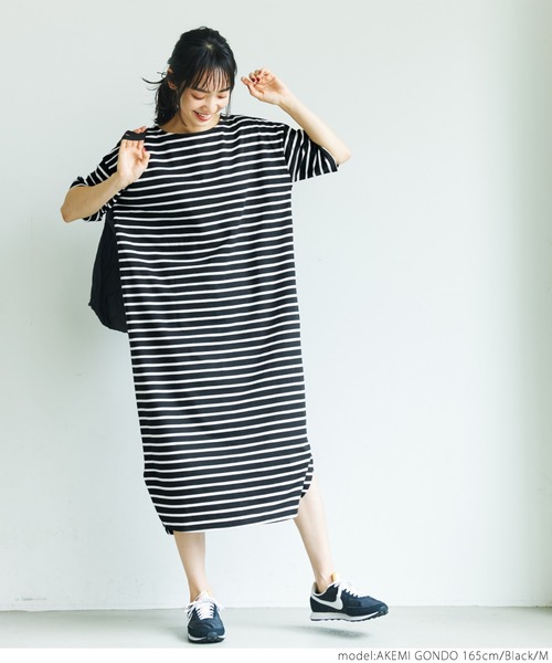 coca（コカ） ワンピース 夏 半袖 半袖ボーダーワンピース : ZOZOTOWN