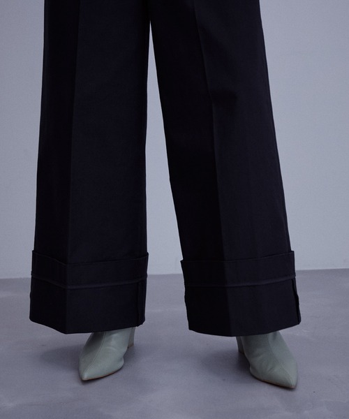 ADAM ET ROPE' ロールアップチノパンツ ADAM ET ROPE' チノパン 「セットアップ対応」ロールアップ
