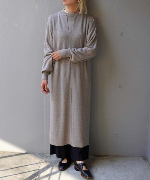 ニット セーター DROIT BELLO（ドロイトベロ）ニットレイヤードワンピース レディース