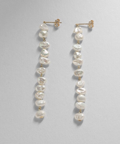 COCOSHNIK（ココシュニック） ピアス K10バロックパールランダム