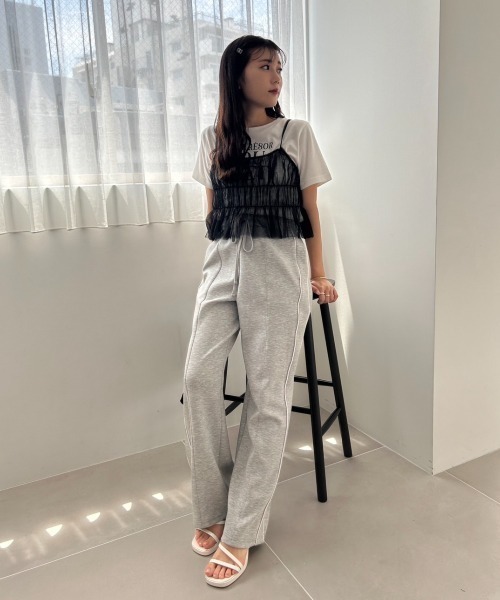 大幅値下げ　CLAP 新作　ドライスウェットパンツ　新品未使用未開封品 スリットビジュースウェットパンツ/MAJESTIC LEGON(マジェスティック