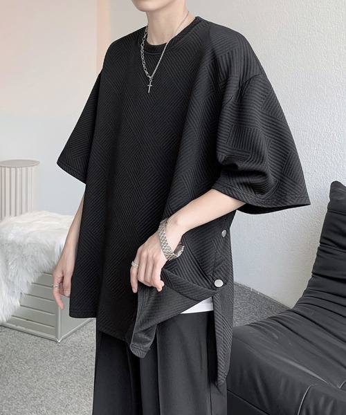 ハーフスリーブT BLK CONZ tシャツ パネルハーフスリーブTEE メンズ : ZOZOTOWN Yahoo