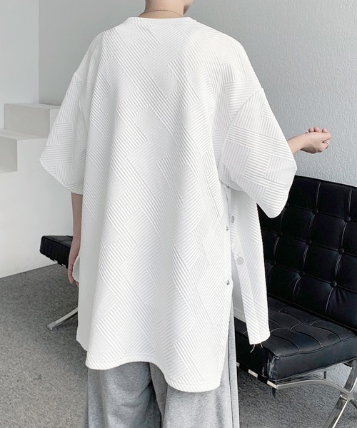 tシャツ 「FVLMEN」side slit button halfsleeve tee/サイド
