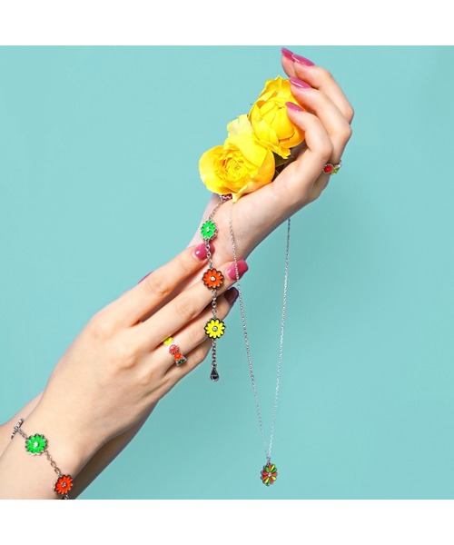 ブレスレット Multi Color Flower Bracelet「STUDIOSEVEN/スタジオ 