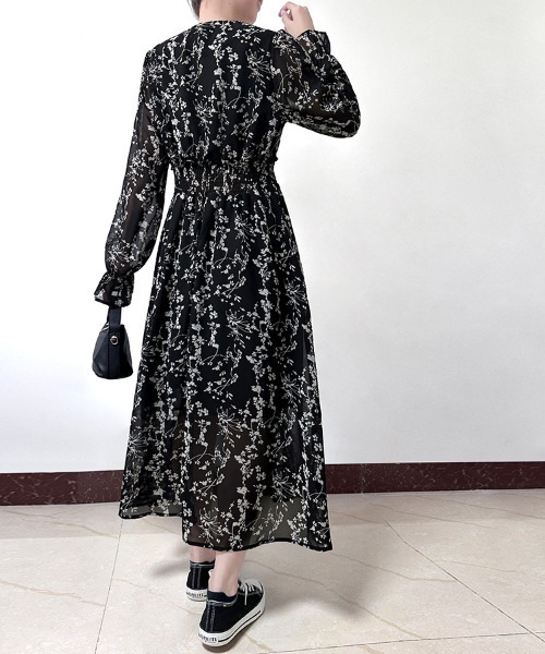 ワンピース 小花柄シフォンワンピース : ZOZOTOWN Yahoo!店