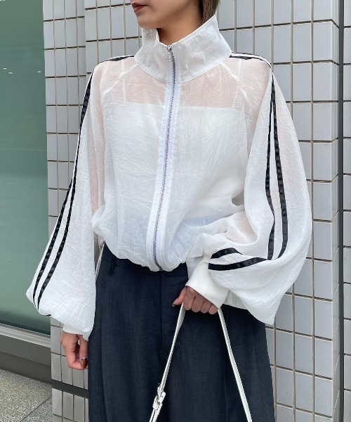 ジャケット・アウター Aki AIC. ブルゾン アウター ダブルラインシアーブルゾン レディース