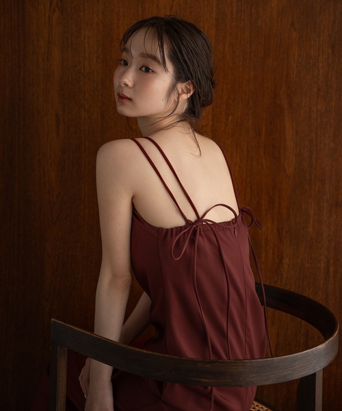 mideal ワンピース ribbon detail cami onepiece / リボン