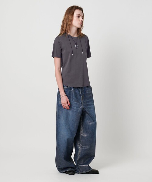 ASTRAET CO フライス フリルTシャツ ASTRAET（アストラット） tシャツ 「ASTRAET」フライス クルーネックT