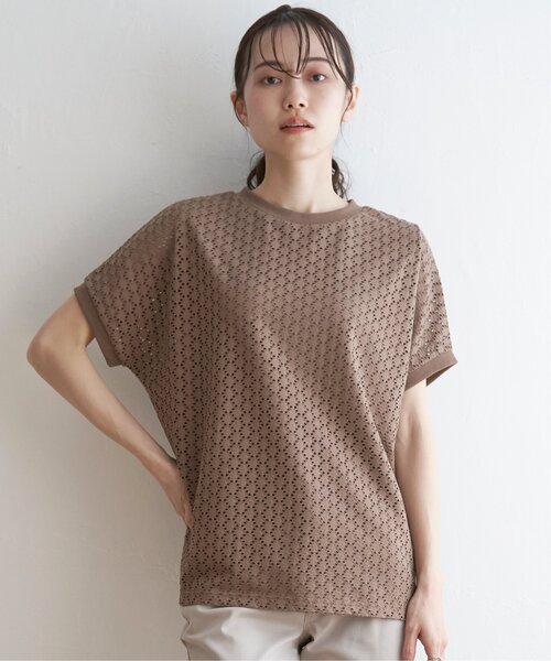 tシャツ M2345 アイレットプルオーバー レディース ikka tシャツ アイレットレースプルオーバー レディース