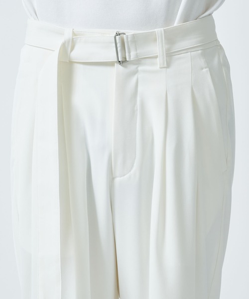 ATTACHMENT スラックス STUDIOUS別注 Belted Wide Slacks メンズ