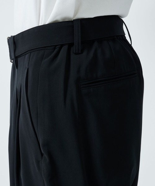 ATTACHMENT スラックス STUDIOUS別注 Belted Wide Slacks メンズ