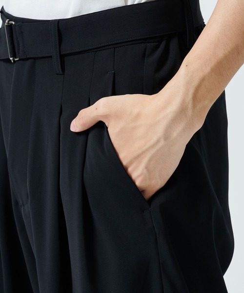 ATTACHMENT スラックス STUDIOUS別注 Belted Wide Slacks メンズ