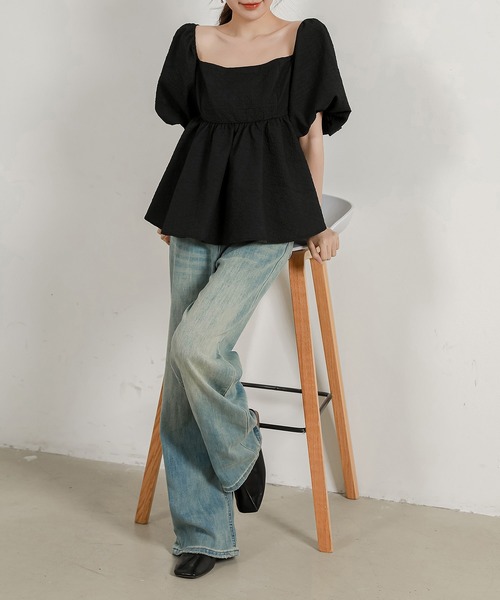 DAY CLOSET ブラウス シャツ レディース 2WAYオフショル＆スクエア 