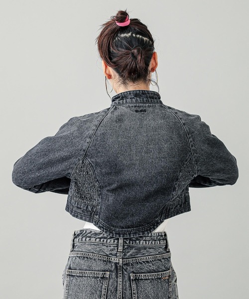 X-girl（エックスガール） デニムジャケット gジャン ZIP UP STAND